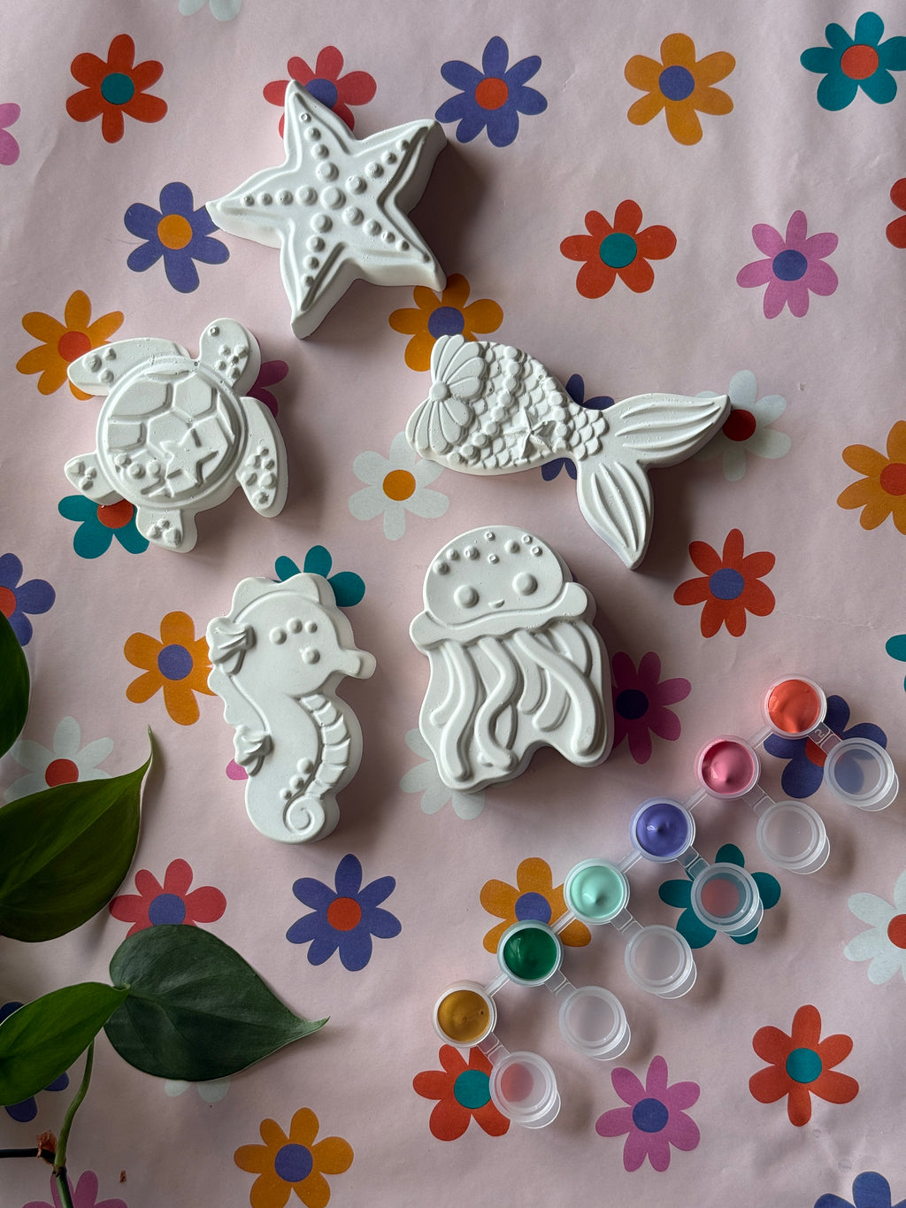 Kids Plaster Painting Kit – Under The Sea | Screen-Free Craft Activity