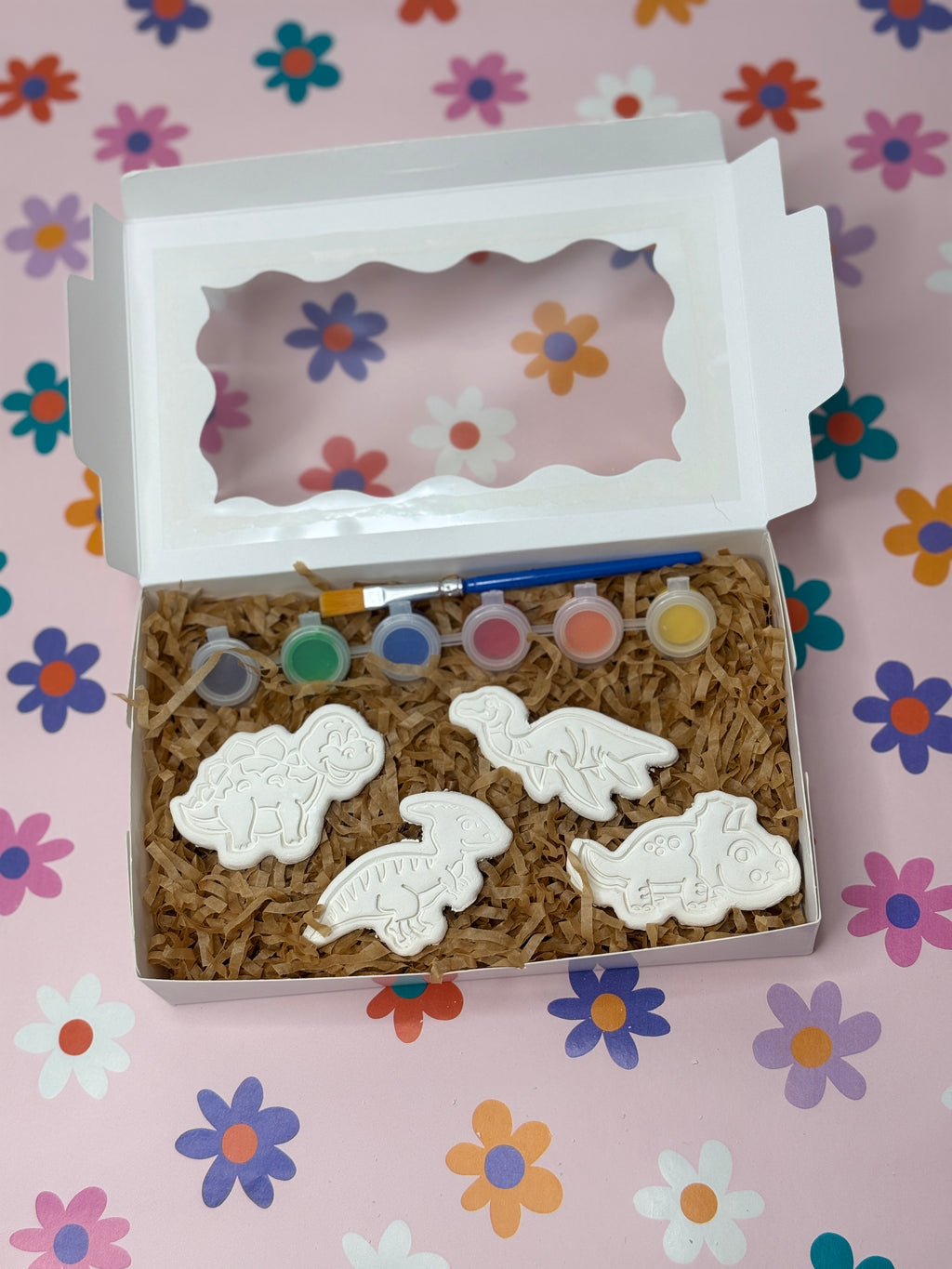 Kids Dinosaur Painting Kit – Paint Your Own Clay Craft Set | Ages 3+