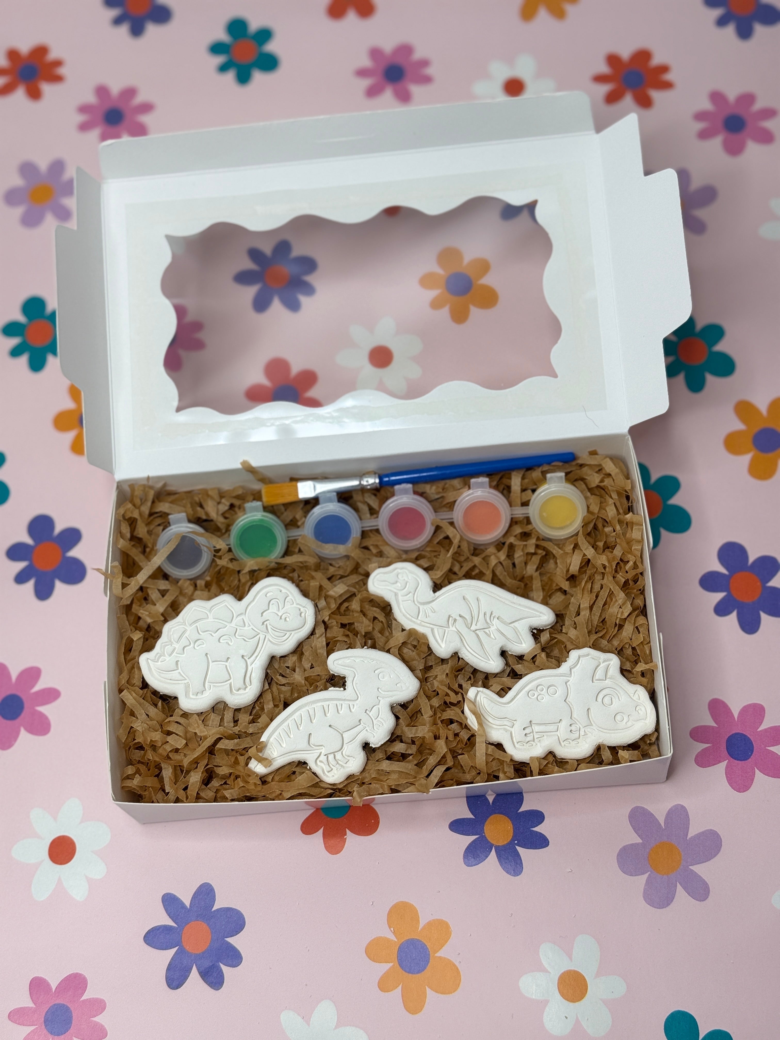 Kids Dinosaur Painting Kit – Paint Your Own Clay Craft Set | Ages 3+