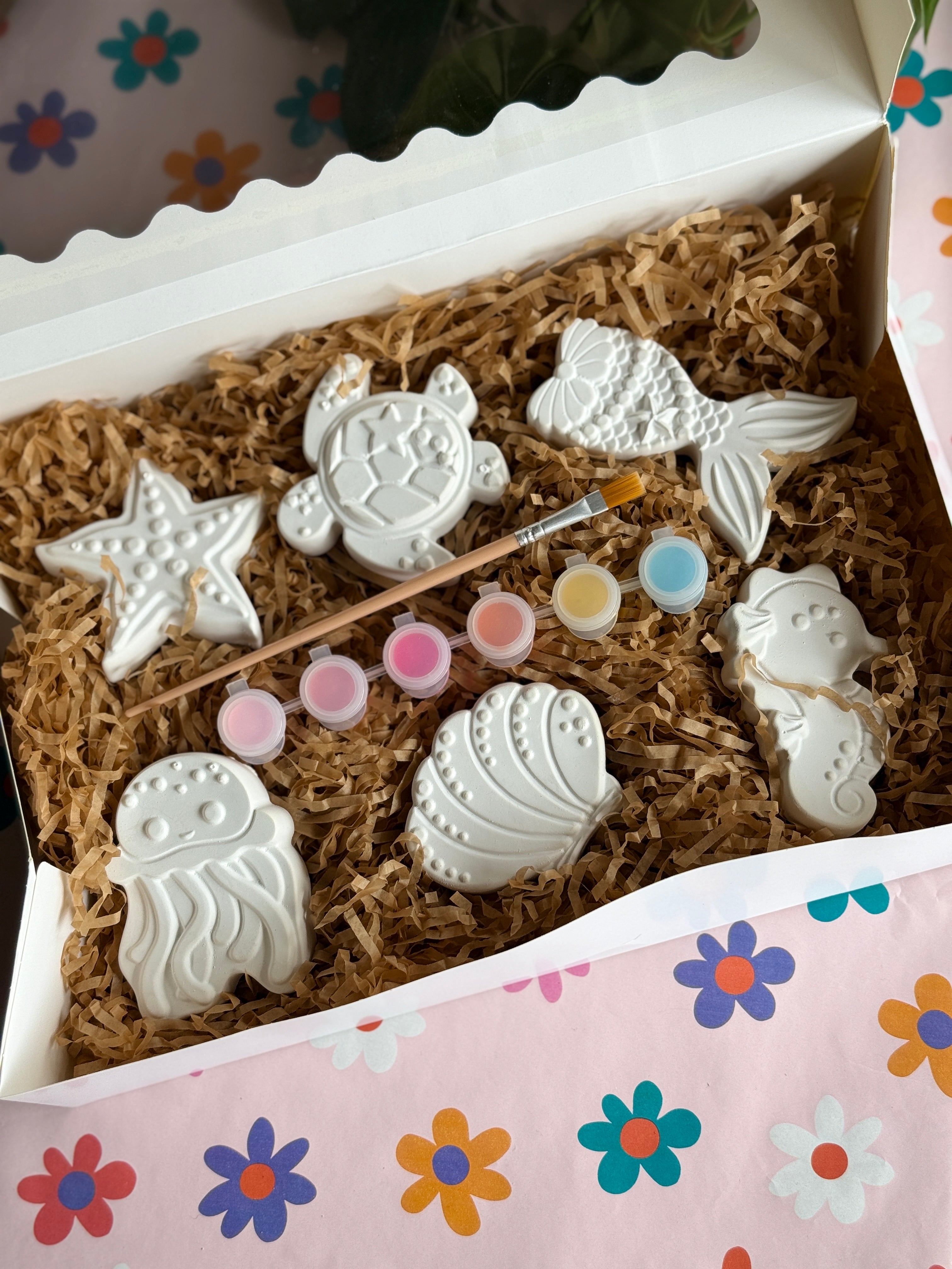 Kids Plaster Painting Kit – Under The Sea | Screen-Free Craft Activity