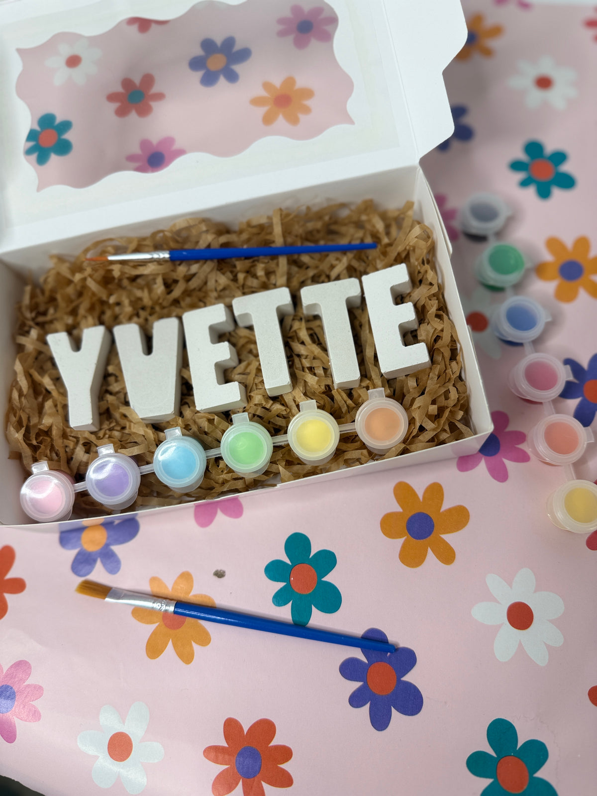 Personalised Name Painting Kit – Paint Your Own Plaster Letters | Unique Gift