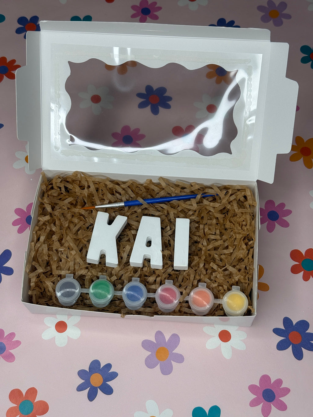 Personalised Name Painting Kit – Paint Your Own Plaster Letters | Unique Gift