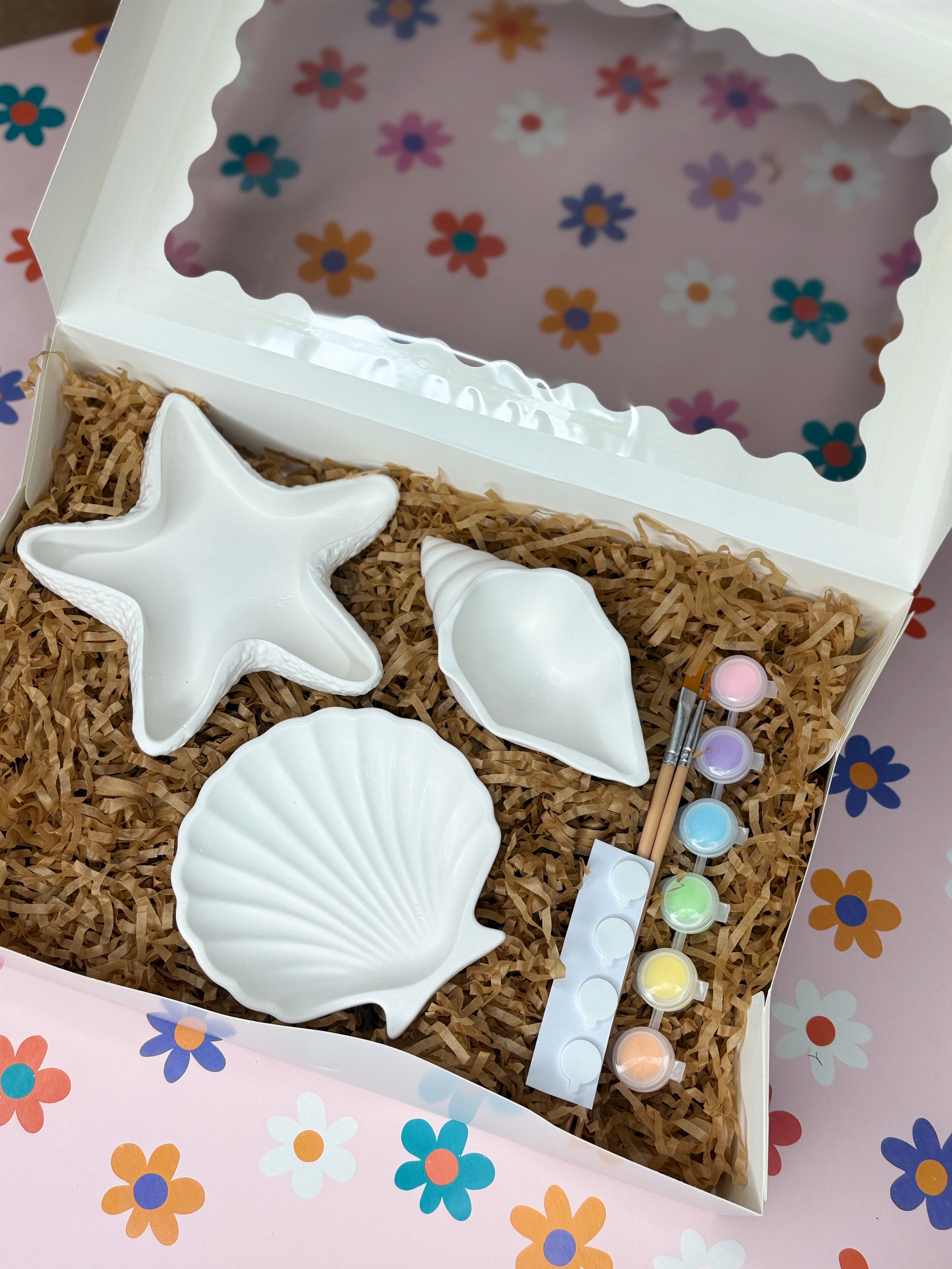 Paint Party Seashell Trinket Tray Pack