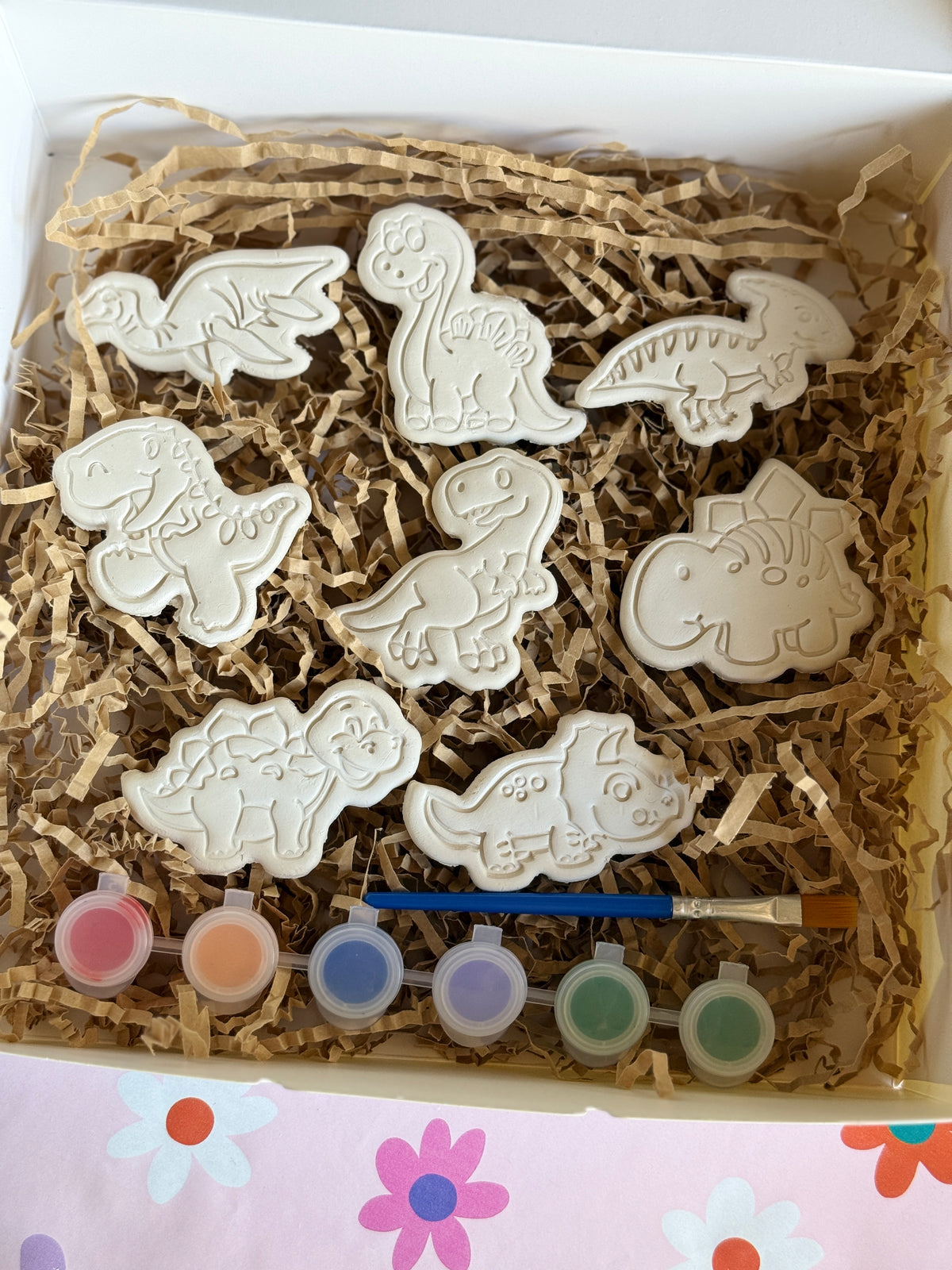 Kids Dinosaur Painting Kit – Paint Your Own Clay Craft Set | Ages 3+