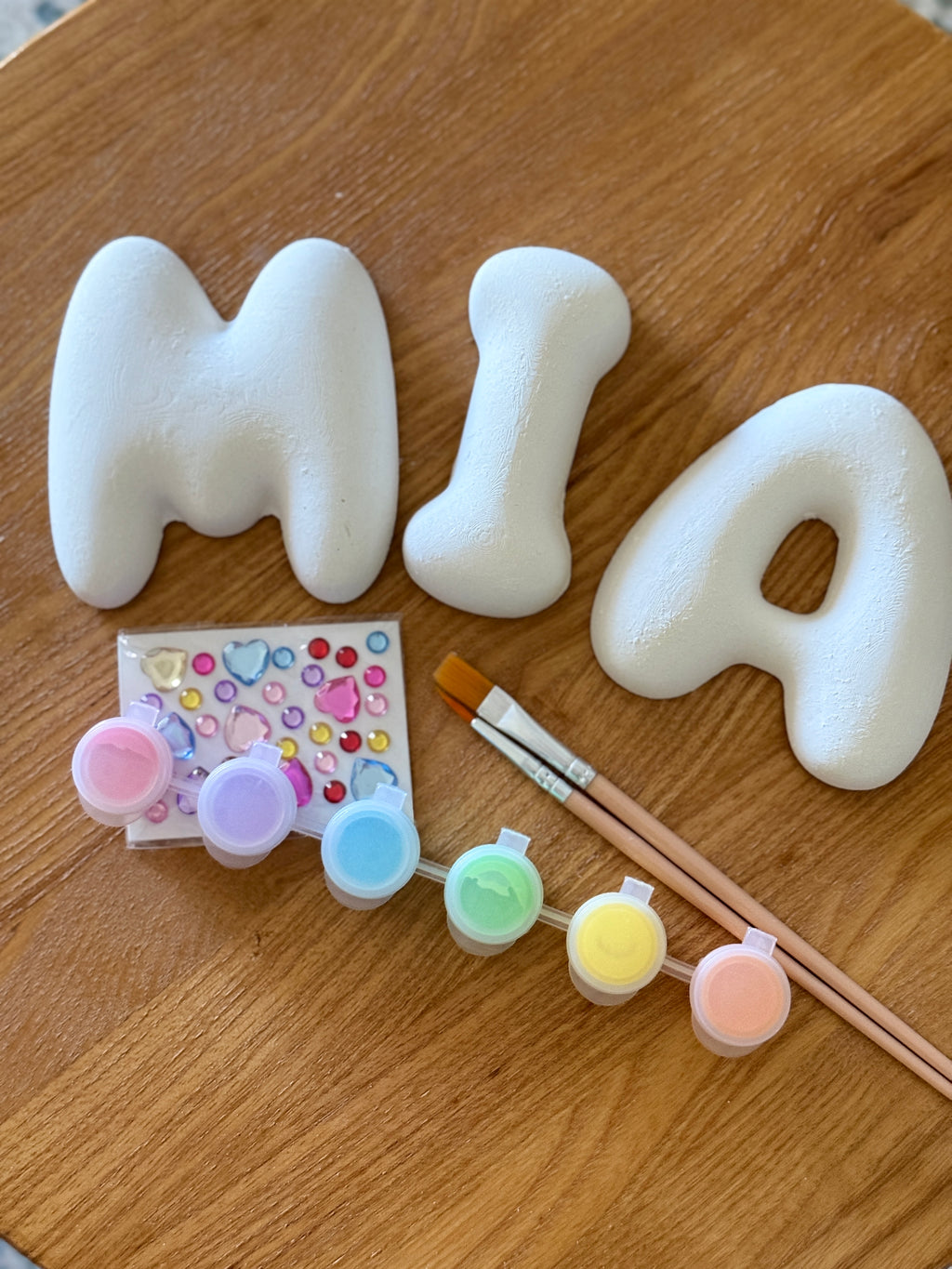 Bubble Letter Name Painting Kit – Paint Your Own Plaster Letters