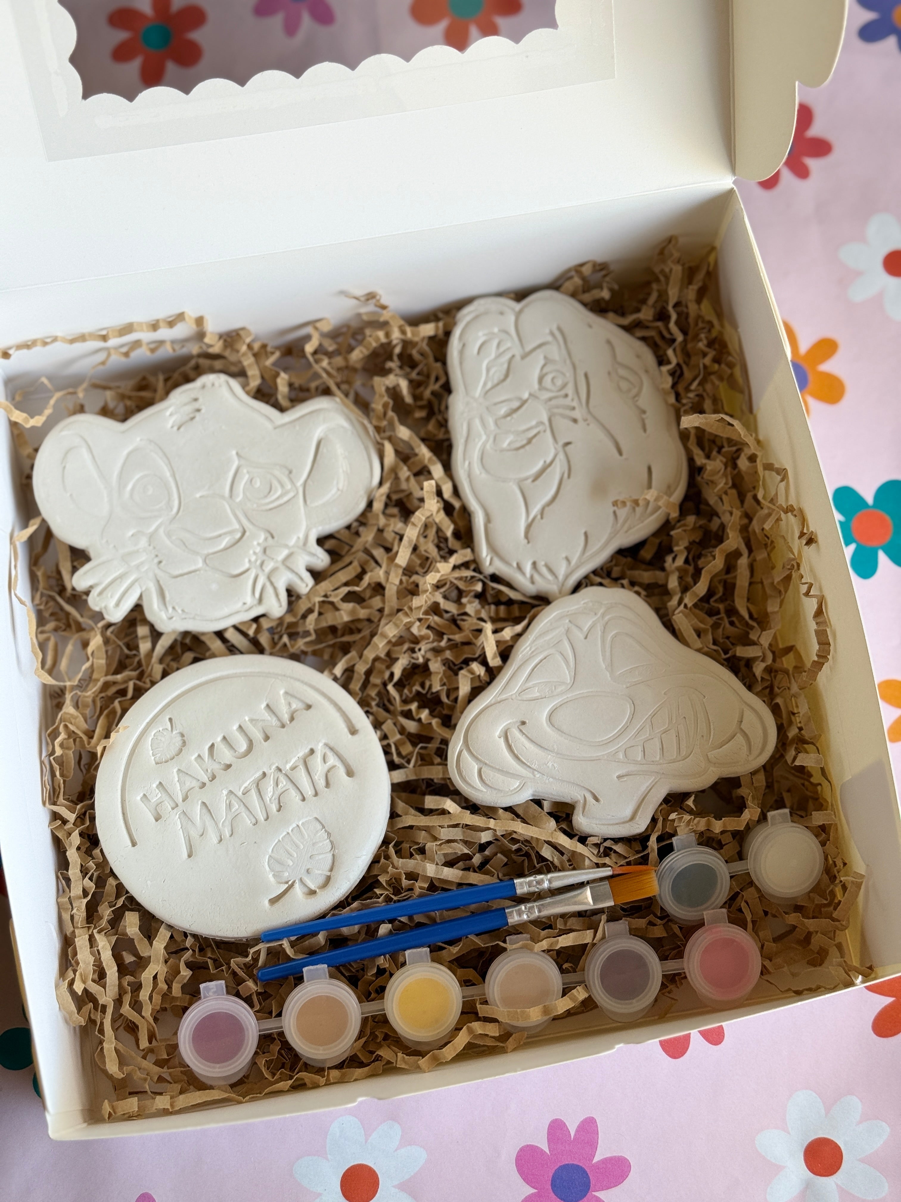 Hakuna Matata - Lion King Inspired DIY Clay Painting Kit | Gift Ready