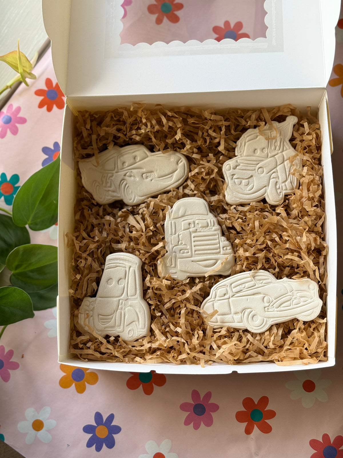 Cars Inspired DIY Clay Painting Kit - Paint Your Own Clay Kit | Boys Gift