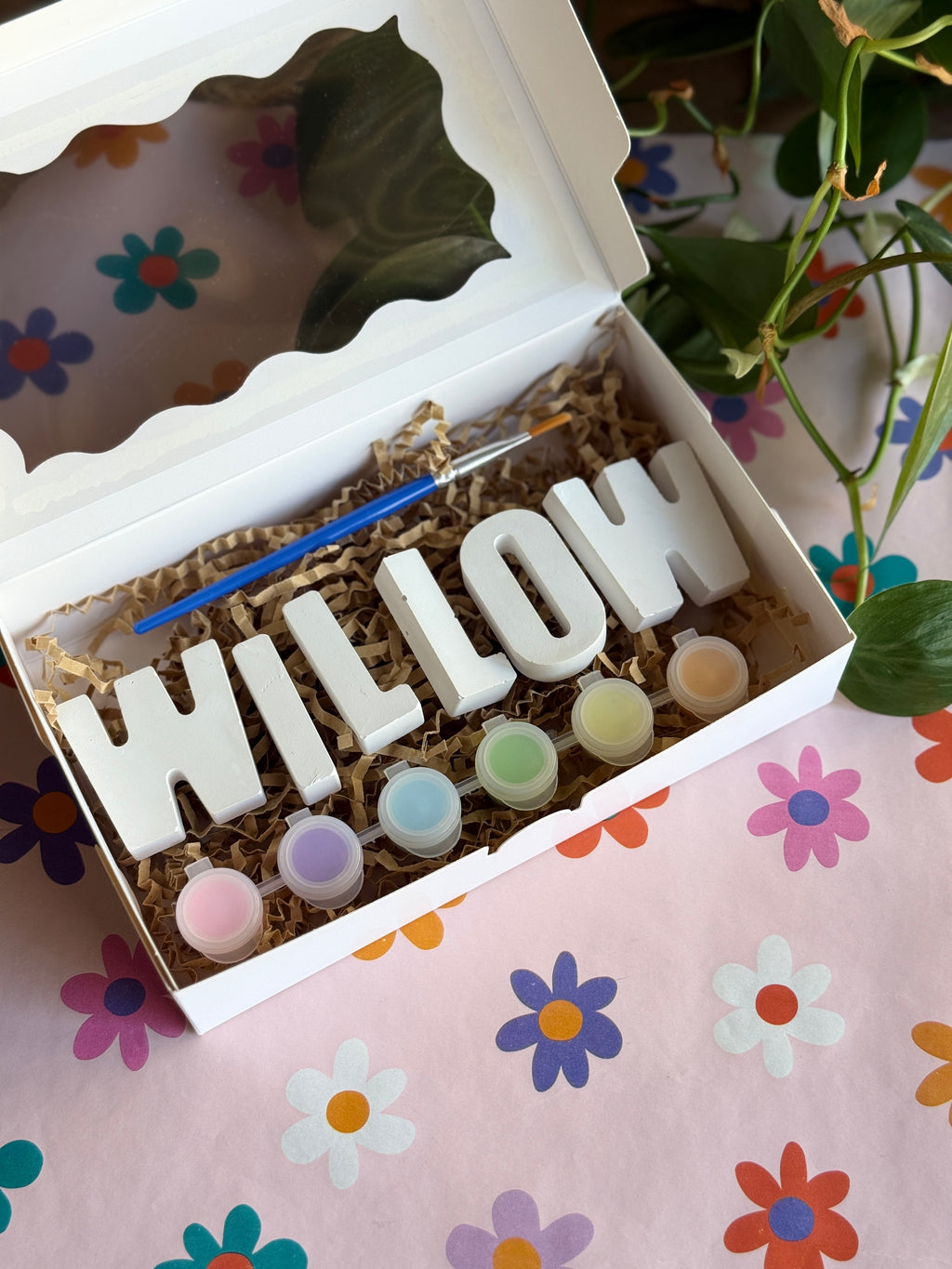 Personalised Name Painting Kit – Paint Your Own Plaster Letters | Unique Gift