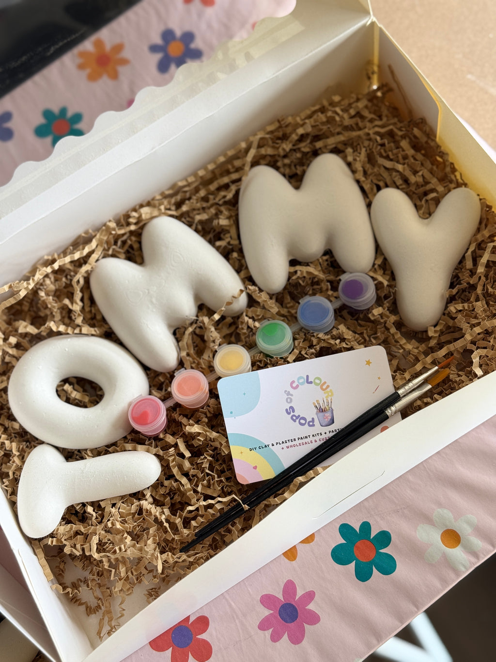 Bubble Letter Name Painting Kit – Paint Your Own Plaster Letters