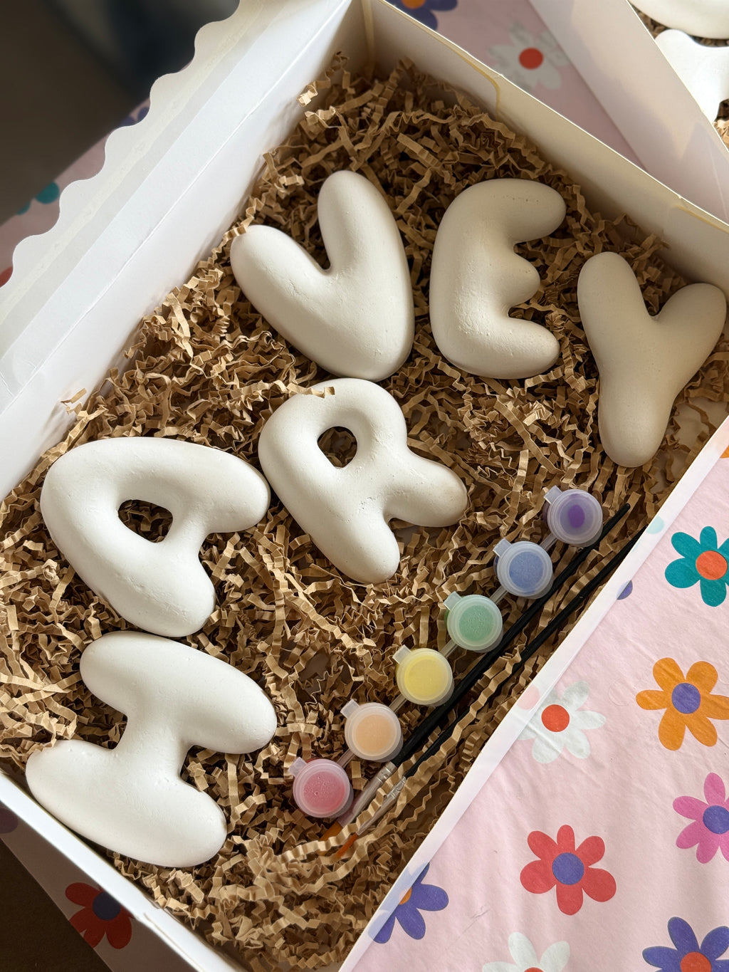 Bubble Letter Name Painting Kit – Paint Your Own Plaster Letters