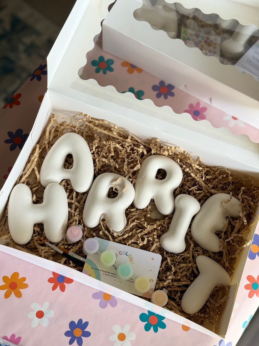 Bubble Letter Name Painting Kit – Paint Your Own Plaster Letters