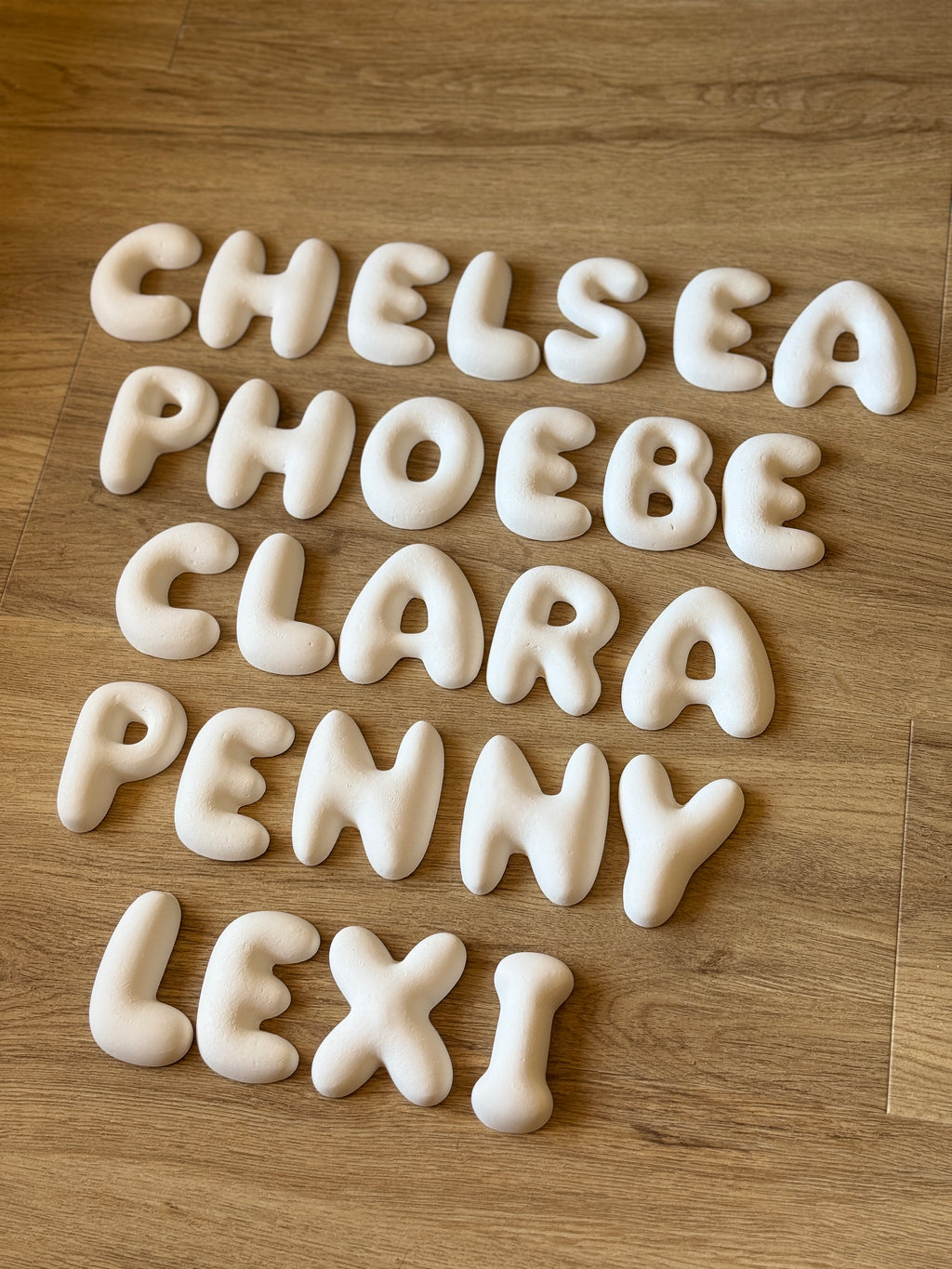 Bubble Letter Name Painting Kit – Paint Your Own Plaster Letters
