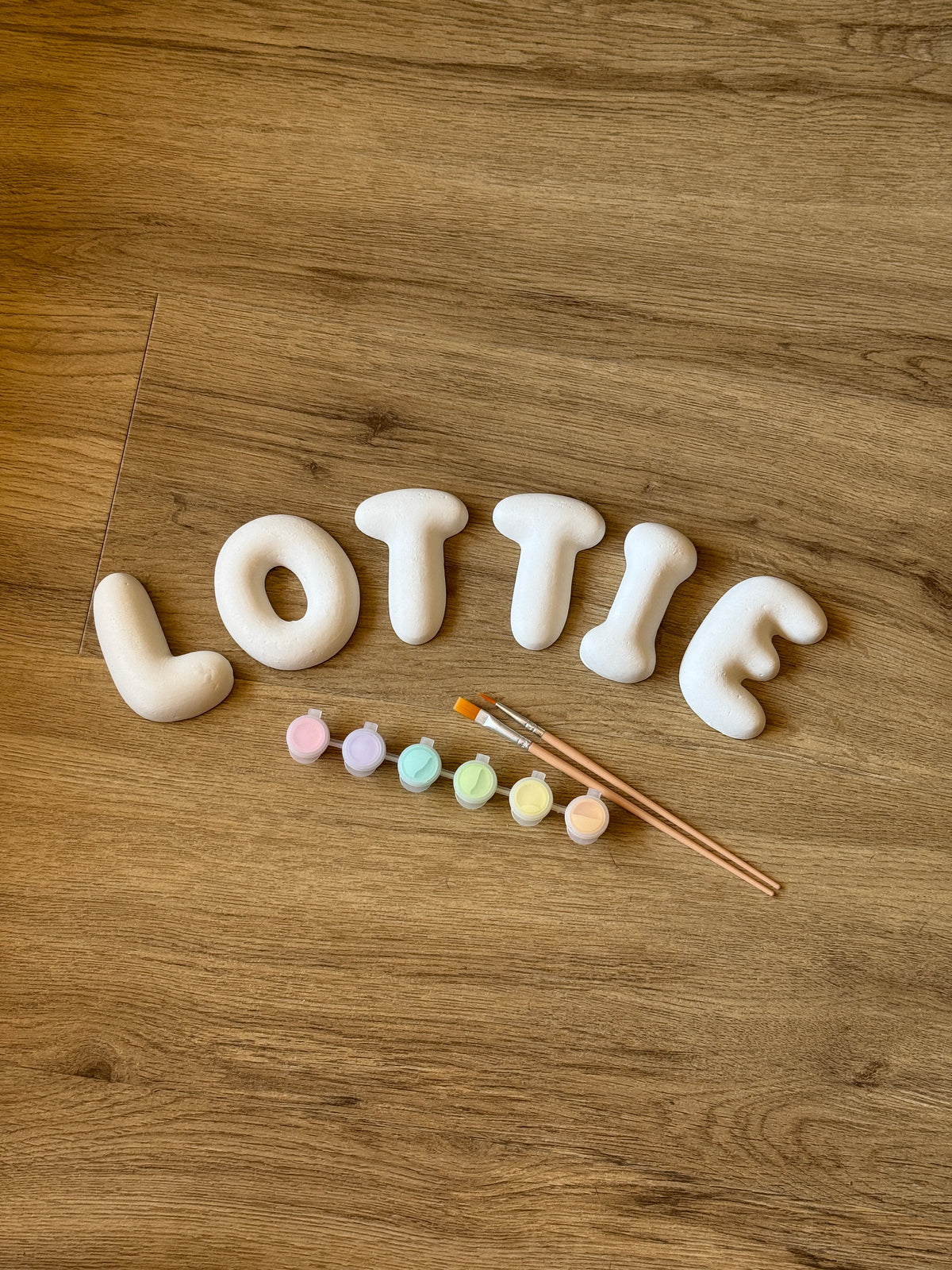 Bubble Letter Name Painting Kit – Paint Your Own Plaster Letters